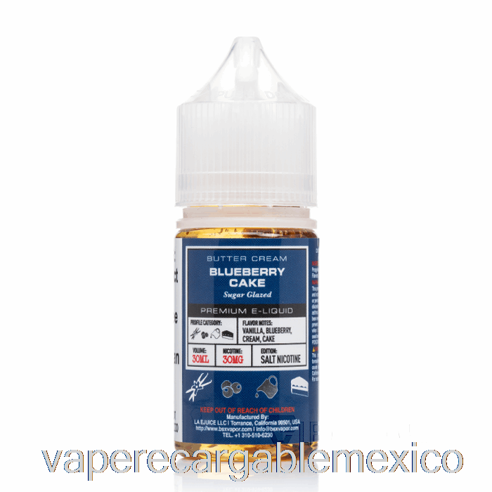 Vape Recargable Pastel De Arándanos - Serie Sales Bsx - 30ml 50mg